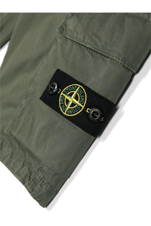 green cotton shorts STONE ISLAND KIDS | 8016L0210V0158